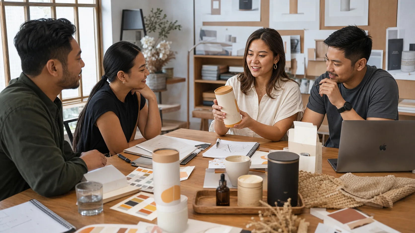 Filipino brand strategists developing a local product identity