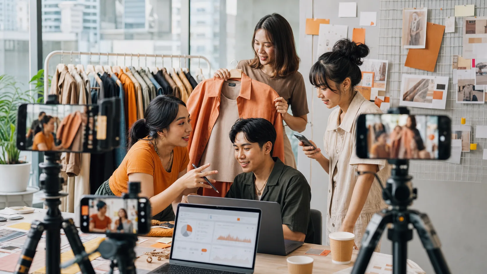Filipino digital team producing a social campaign for a local fashion label
